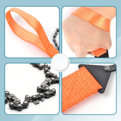 Pocket Chainsaw Foldable 65 Mn Steel Fire Starter