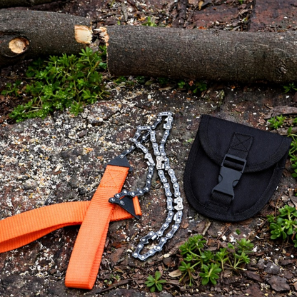 Pocket Chainsaw Foldable 65 Mn Steel Fire Starter