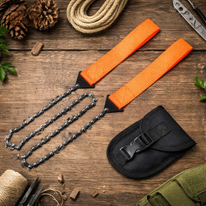 Pocket Chainsaw Foldable 65 Mn Steel Fire Starter
