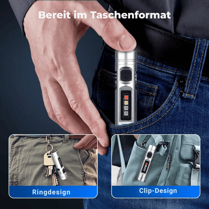Pocket Flashlight 5-in-1 USB-C Rechargeable 500 Lumens