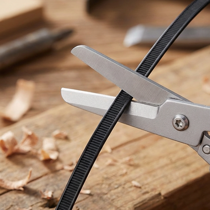 Pocket Folding Scissors Stainless Steel Ruler & Pry Tip