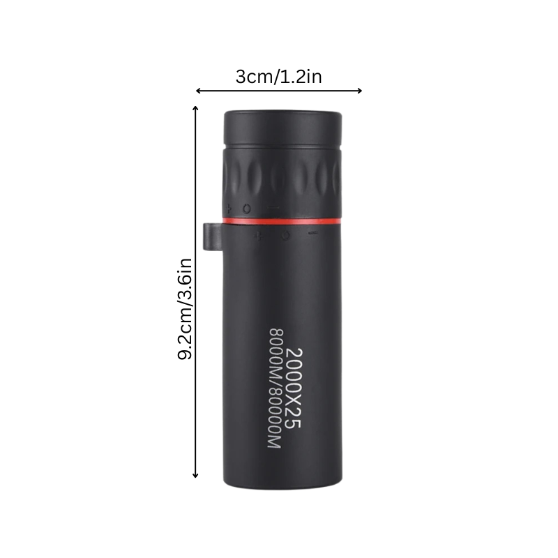 Pocket Monocular 2000x HD Optics Smartphone Adapter Travel Size