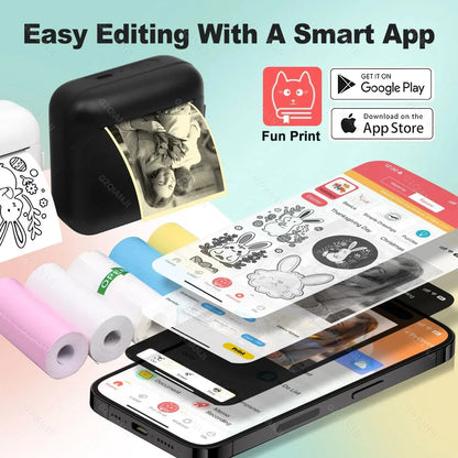 Pocket Thermal Printer Bluetooth Ink-Free