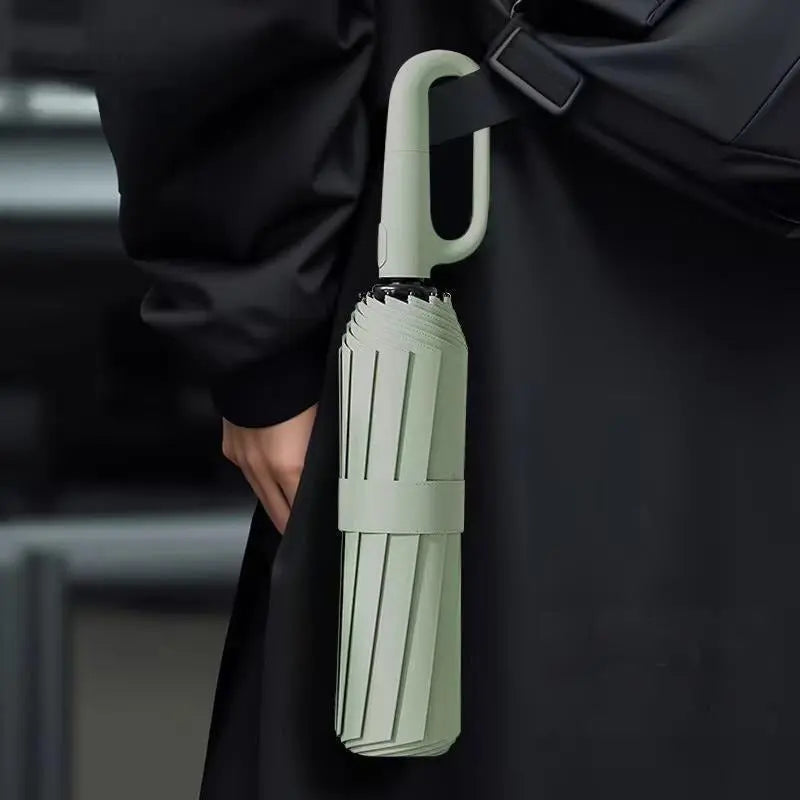 Pocket Umbrella Automatic Open Ring Handle & Water-Repellent Canopy