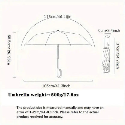 Pocket Umbrella Automatic Open Ring Handle & Water-Repellent Canopy