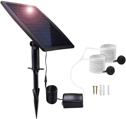 Pond Aerator Solar-Powered 20-Hour Runtime Adjustable Airflow