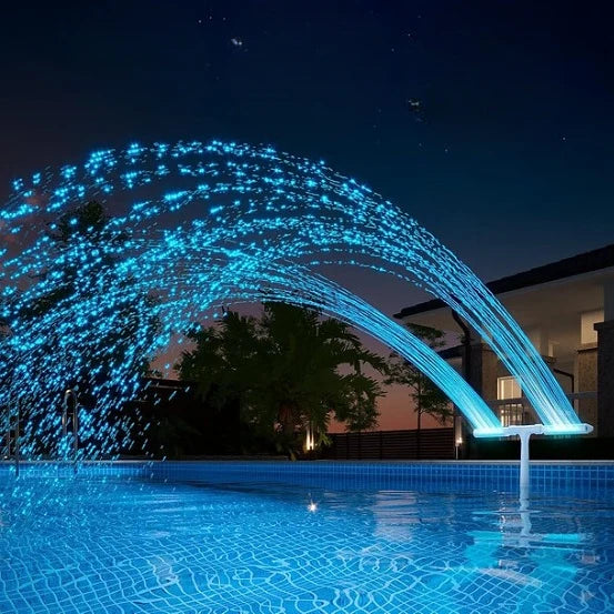 Pool Fountain Solar-Powered RGB LED Remote & App Control