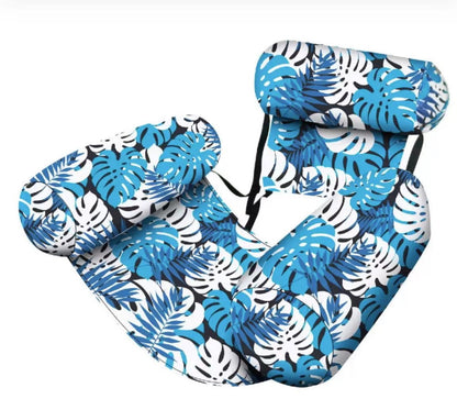 Pool Hammock Inflatable Ergonomic Backrest & Breathable Mesh