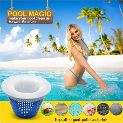 Pool Skimmer Socks Nylon Pre-Filter Fits 5.1-8.7 Inch