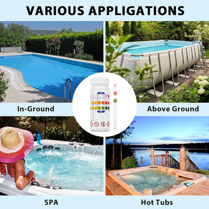 Pool Test Strips Triple Chlorine pH Alkalinity 50 Pack