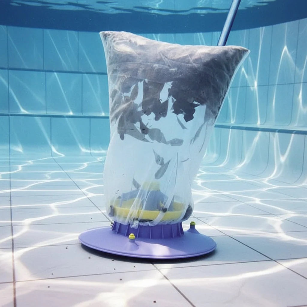 Pool Vacuum Cleaner Hose-Powered Chemical-Free Reusable Mesh Bag