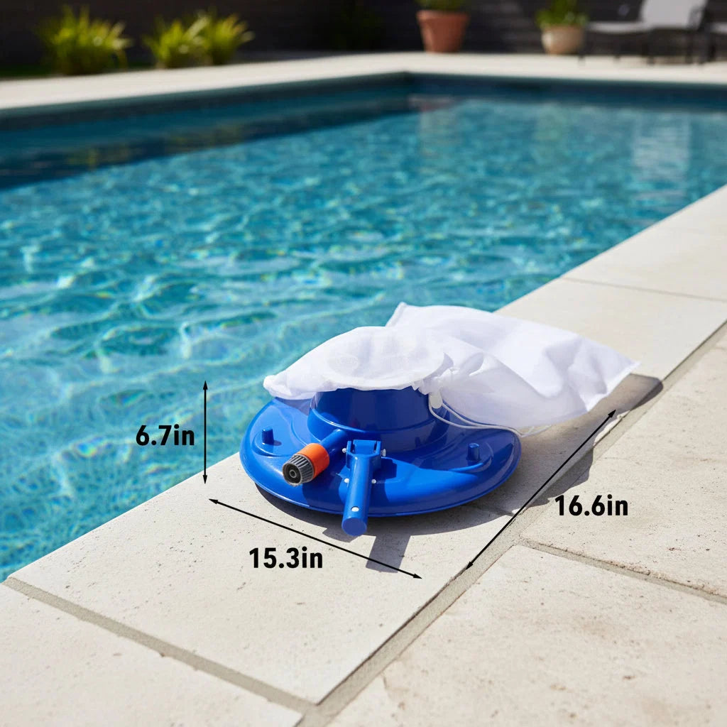 Pool Vacuum Cleaner Hose-Powered Chemical-Free Reusable Mesh Bag