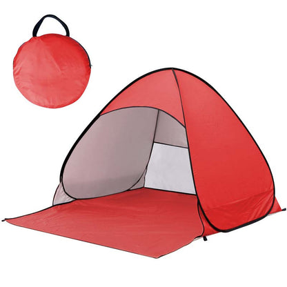 Pop-Up Beach Tent 2-Person Instant Setup Silver-Coated UV Blocking