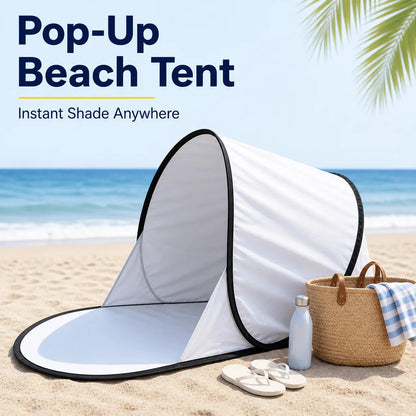 Pop-Up Beach Tent Automatic UV-Blocking Integrated Mat