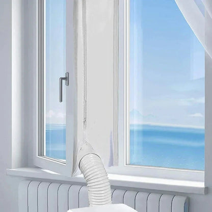 Portable AC Window Seal Zippered Airtight Stretch Fabric