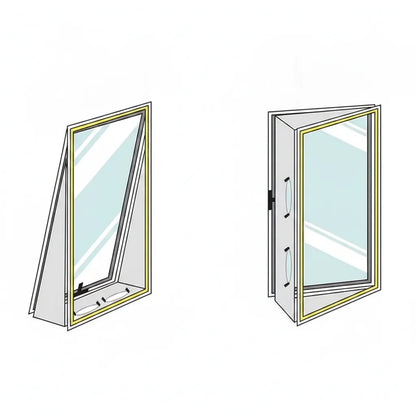 Portable AC Window Seal Zippered Airtight Stretch Fabric