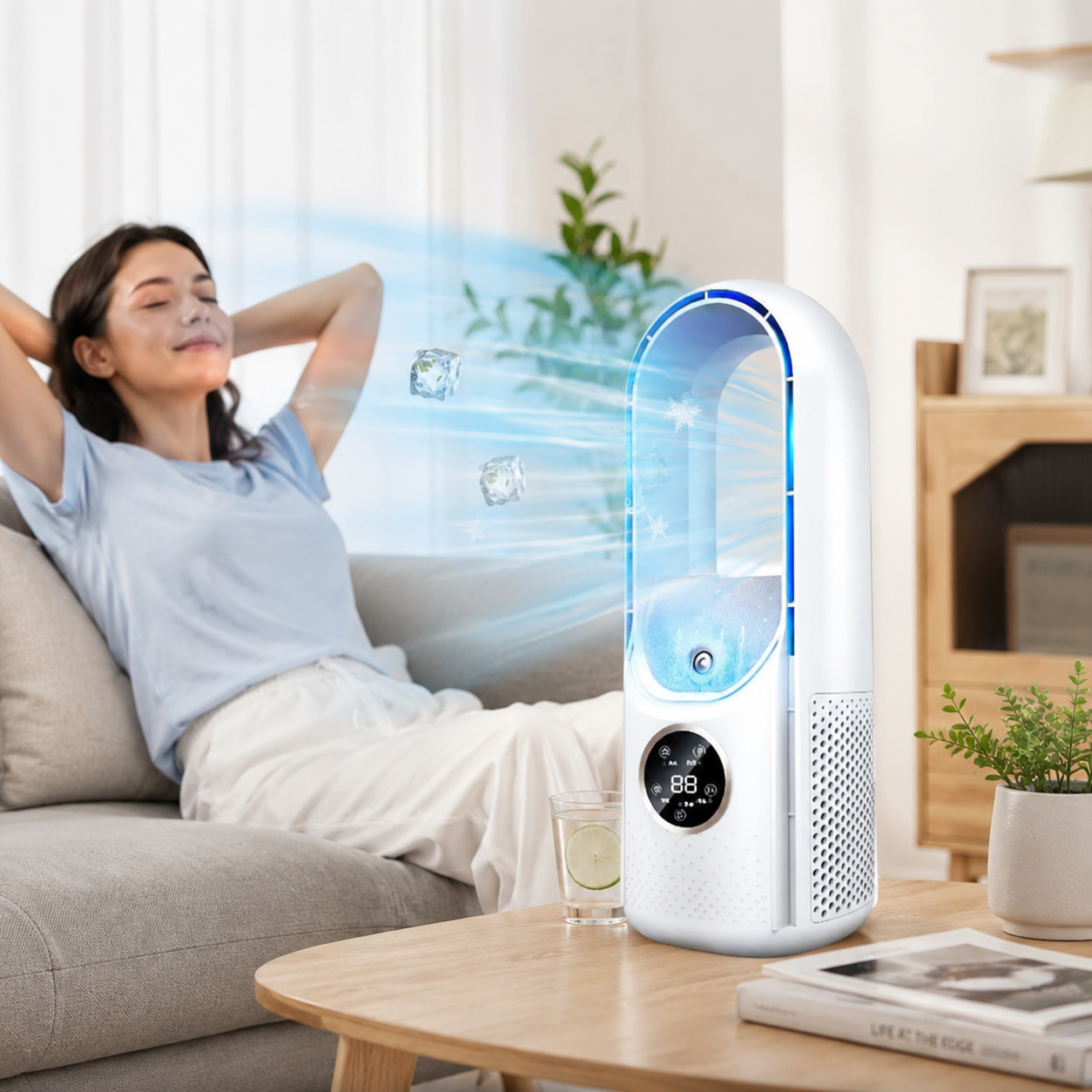 Portable Air Cooler Bladeless Silent Compact
