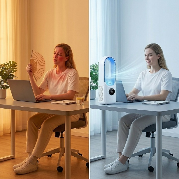 Portable Air Cooler Bladeless Silent Compact