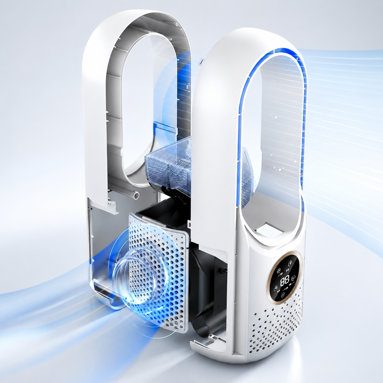 Portable Air Cooler Bladeless Silent Compact