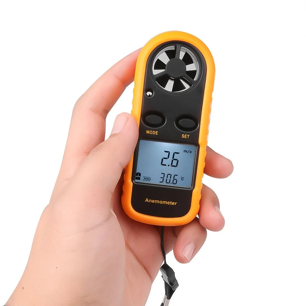 Portable Anemometer LCD Backlit Selectable Units