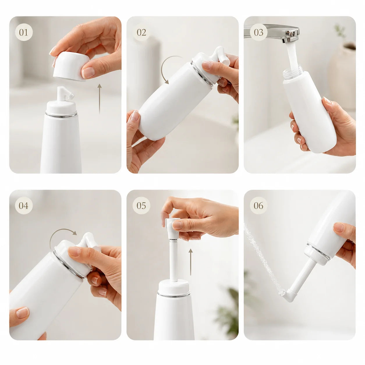 Portable Bidet Manual Pump & Precision Nozzle 13.5 Fl Oz
