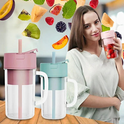 Portable Blender USB Rechargeable 6-Blade Stainless Steel Leak-Proof 420ml