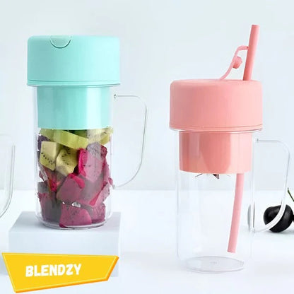 Portable Blender USB Rechargeable 6-Blade Stainless Steel Leak-Proof 420ml