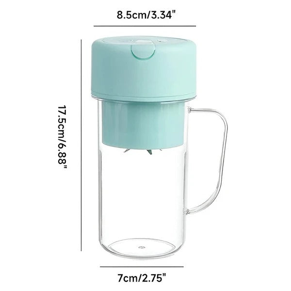 Portable Blender USB Rechargeable 6-Blade Stainless Steel Leak-Proof 420ml