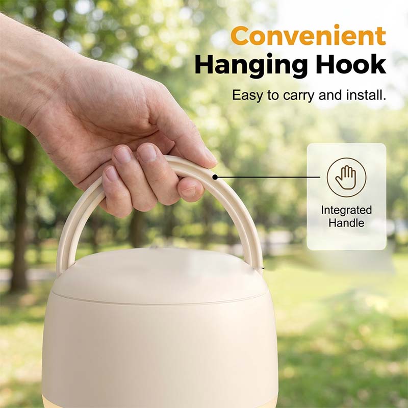 Portable Ceiling Fan Rechargeable & Ultra-Quiet Warm LED