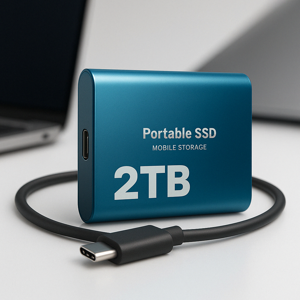 Portable External SSD 2TB High-Speed Aluminum Casing