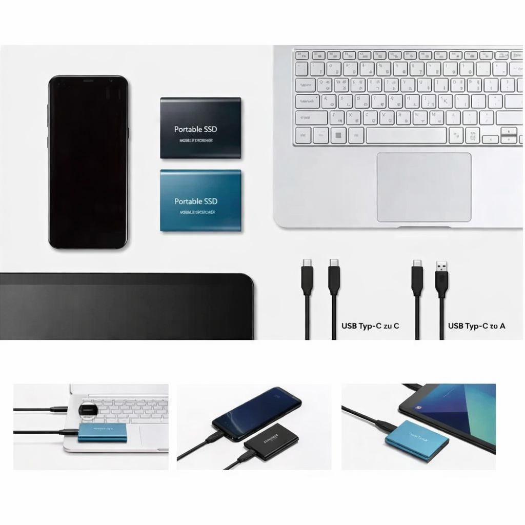 Portable External SSD 2TB High-Speed Aluminum Casing