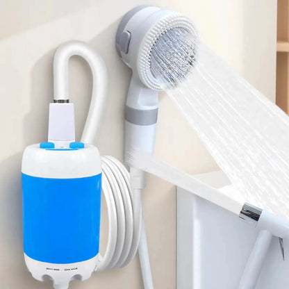 Portable Shower USB Rechargeable Adjustable Spray & Stop Valve