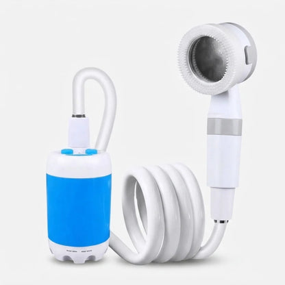 Portable Shower USB Rechargeable Adjustable Spray & Stop Valve