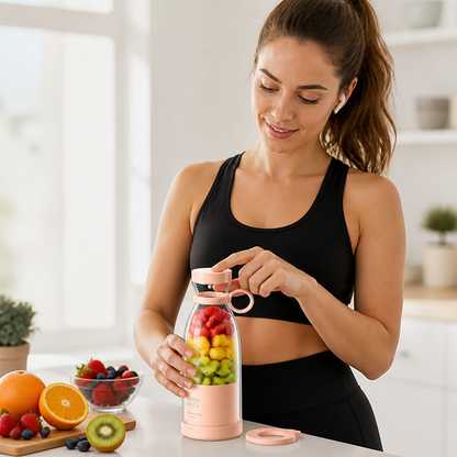 Portable Smoothie Blender Rechargeable Integrated Drinking Lid