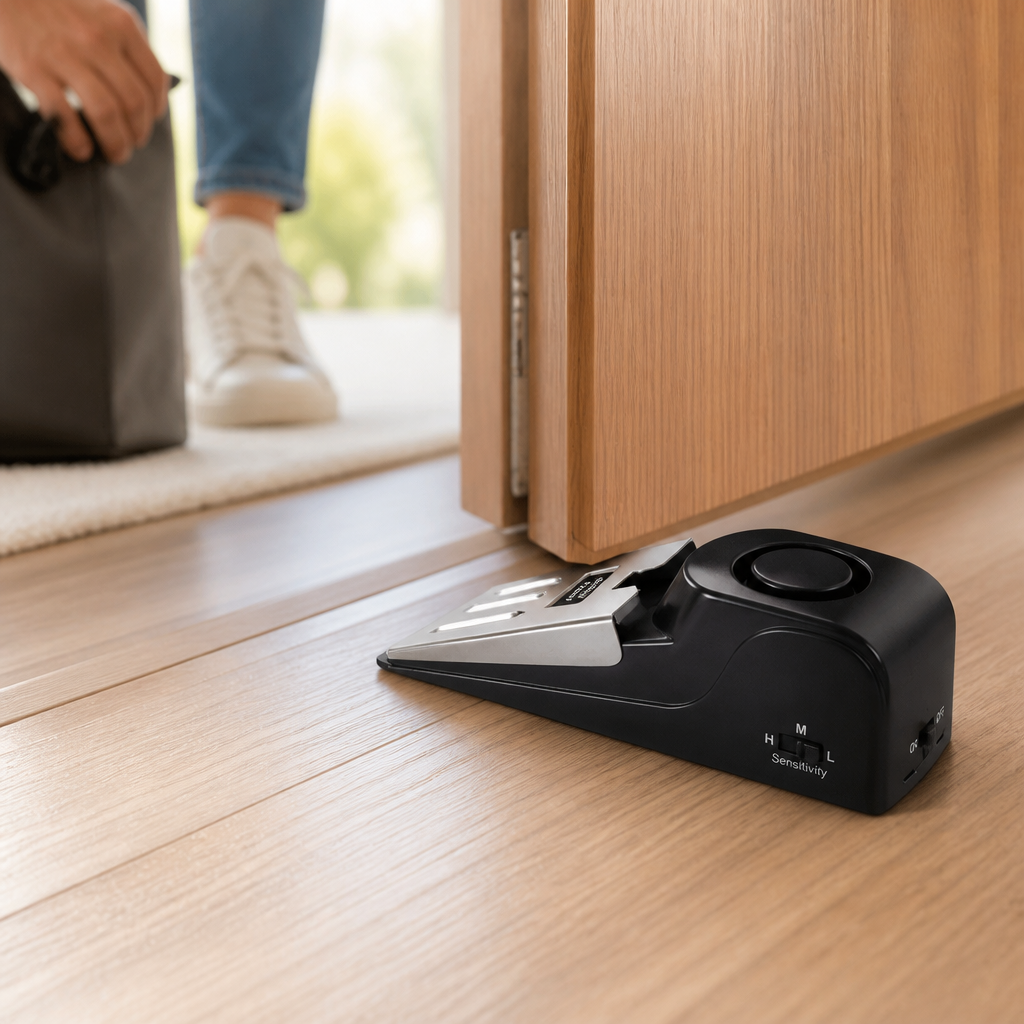 Portable & Tool-Free Doorstop Alarm