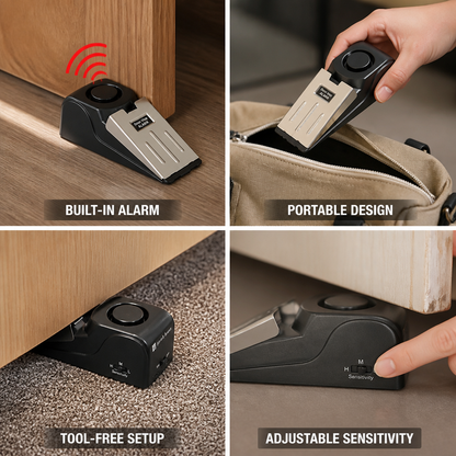 Portable & Tool-Free Doorstop Alarm