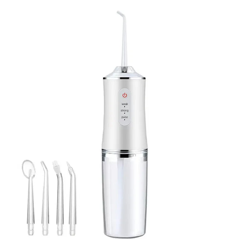 Portable Water Flosser Compact Waterproof Four Replaceable Heads