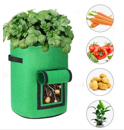 Potato Growing Bag Harvest Window Breathable Non-Woven Reinforced Handles