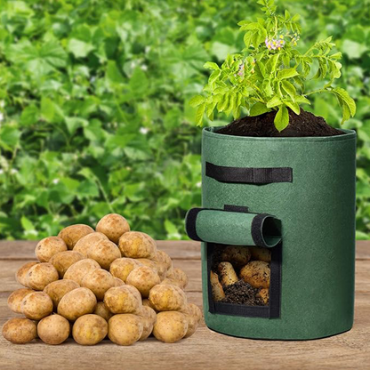 Potato Growing Bag Harvest Window Breathable Non-Woven Reinforced Handles