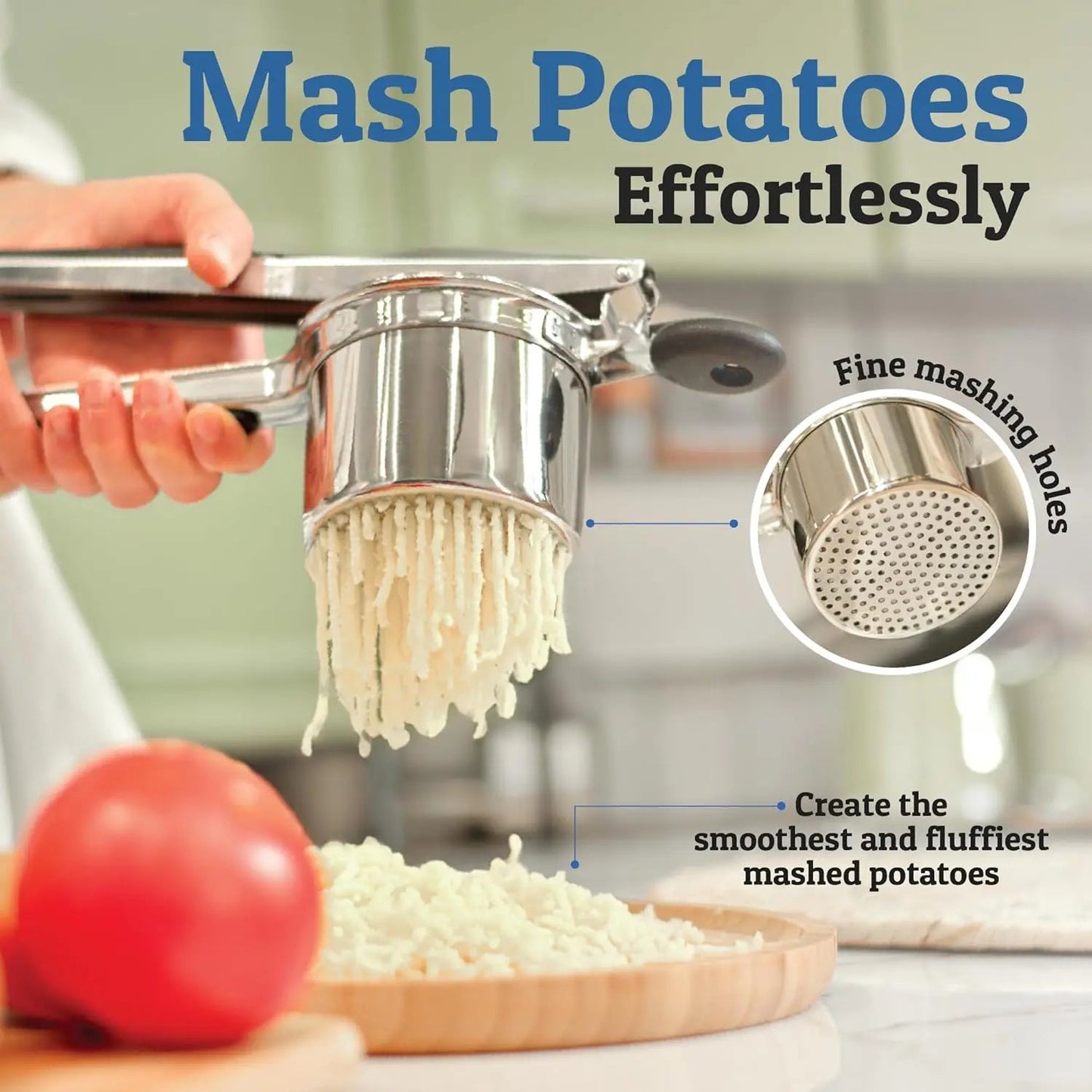 Potato Press Stainless Steel Smooth Mash