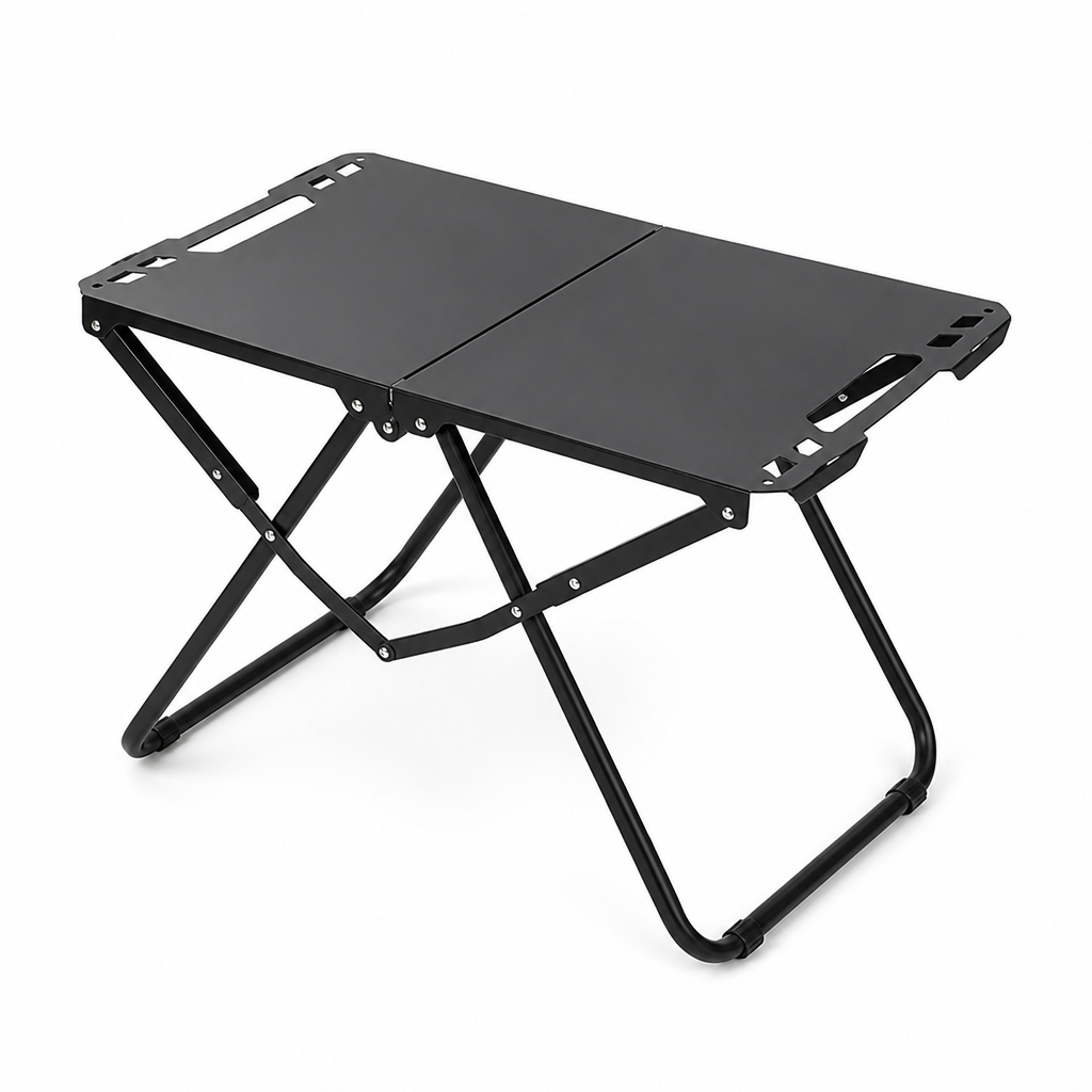 Powder-Coated Steel Camping Folding Table (40 cm Height)