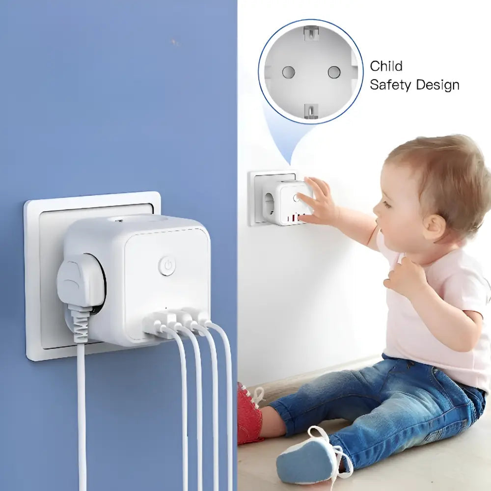 Power Strip 7-in-1 USB-C & USB-A Surge Protected