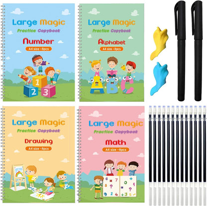 Preschool Writing Set 4 Workbooks Tear-Resistant Pages