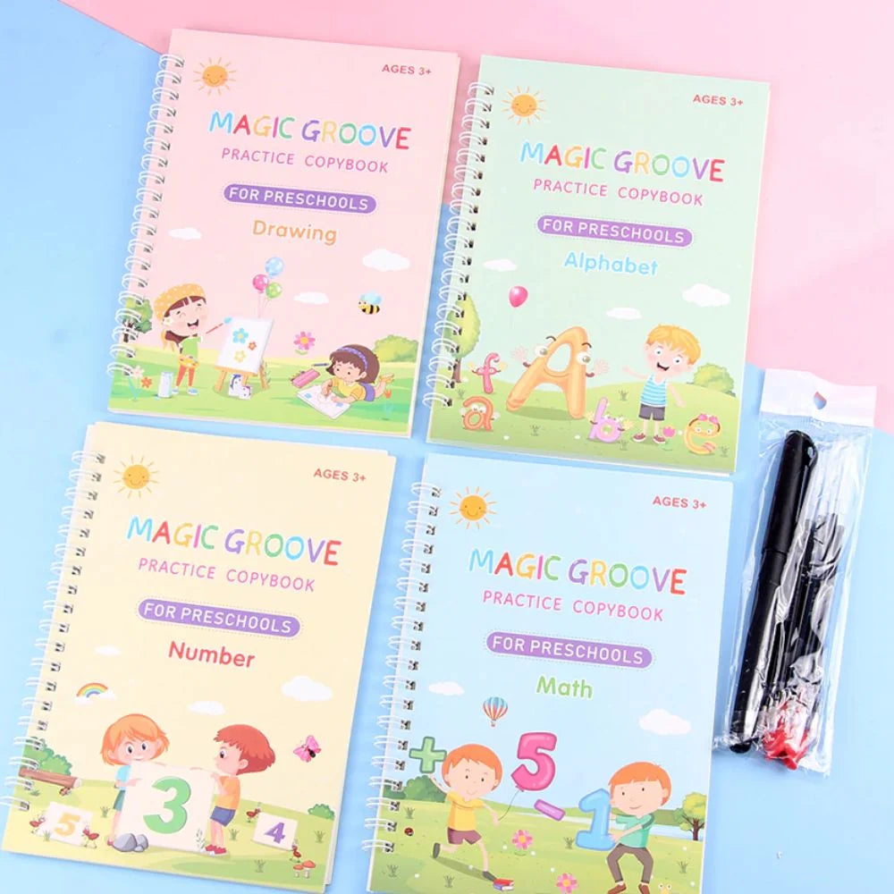 Preschool Writing Set 4 Workbooks Tear-Resistant Pages