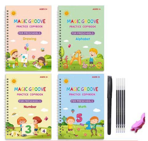 Preschool Writing Set 4 Workbooks Tear-Resistant Pages