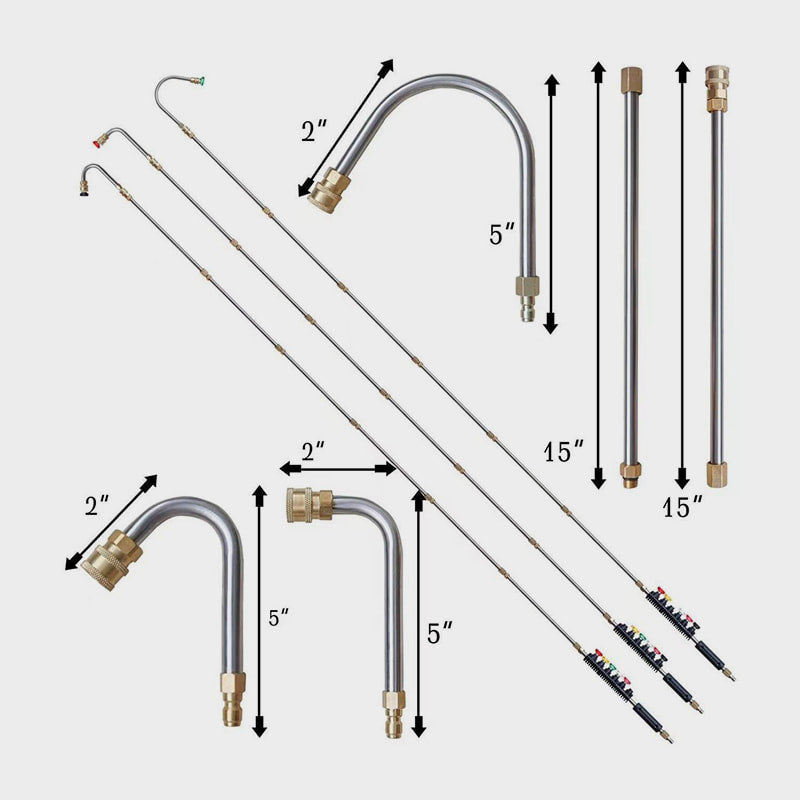 Pressure Washer Lance 4000 PSI Corrosion-Resistant Metal Ergonomic Handle