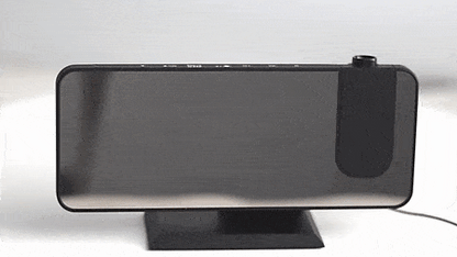 Projection Alarm Clock 180° Rotating Dual Alarm USB Charging