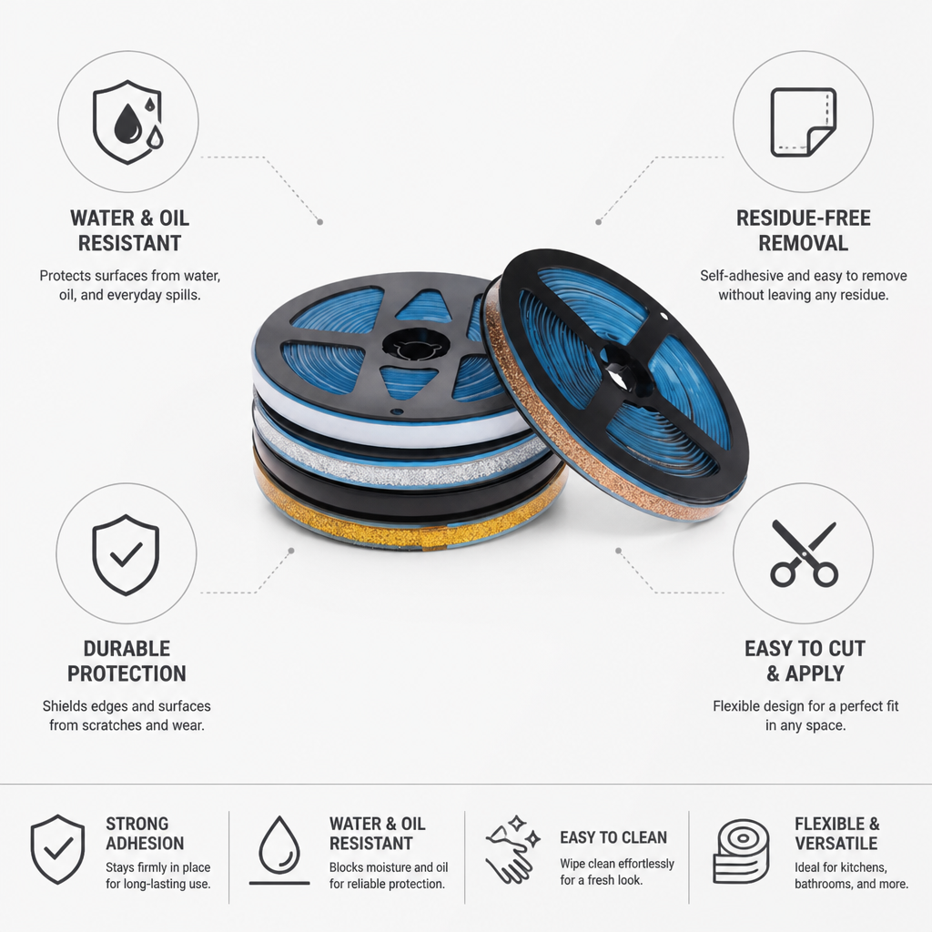 Protective Tape Self-Adhesive Residue-Free Water & Oil-Resistant