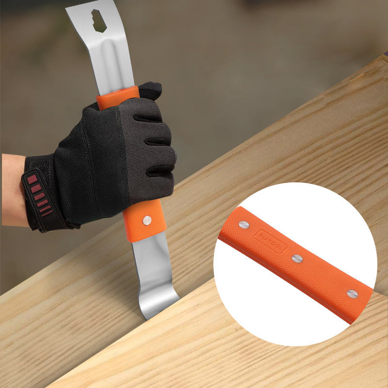 Pry Bar Stainless Steel Nail Puller & Non-Slip Grip
