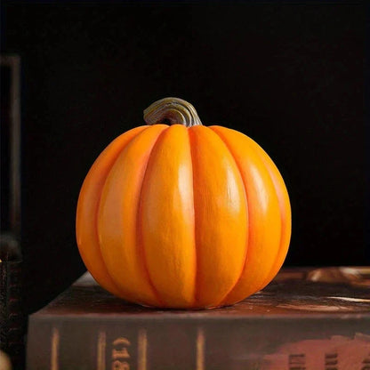 Pumpkin Decoration Carved Skull Battery-Operated LED Resin